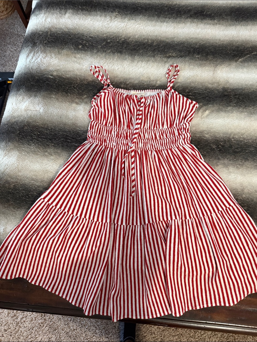 Rewind Red and White Striped Mini Sundress